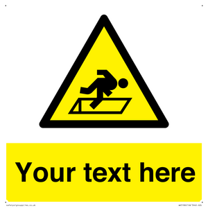 Custom Warning Hatch Sign